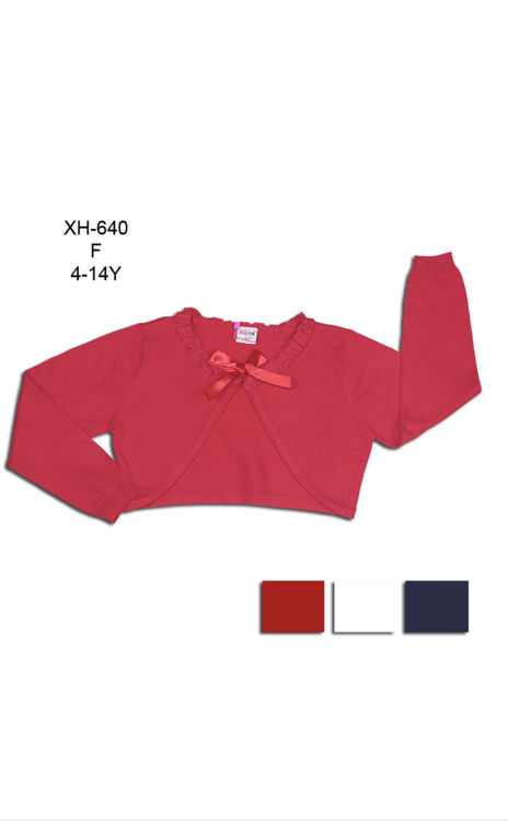 Picture of XH640-GIRLS HIGH QUALITY CLASSIC COTTON BOLERO (4-16 YEARS)
